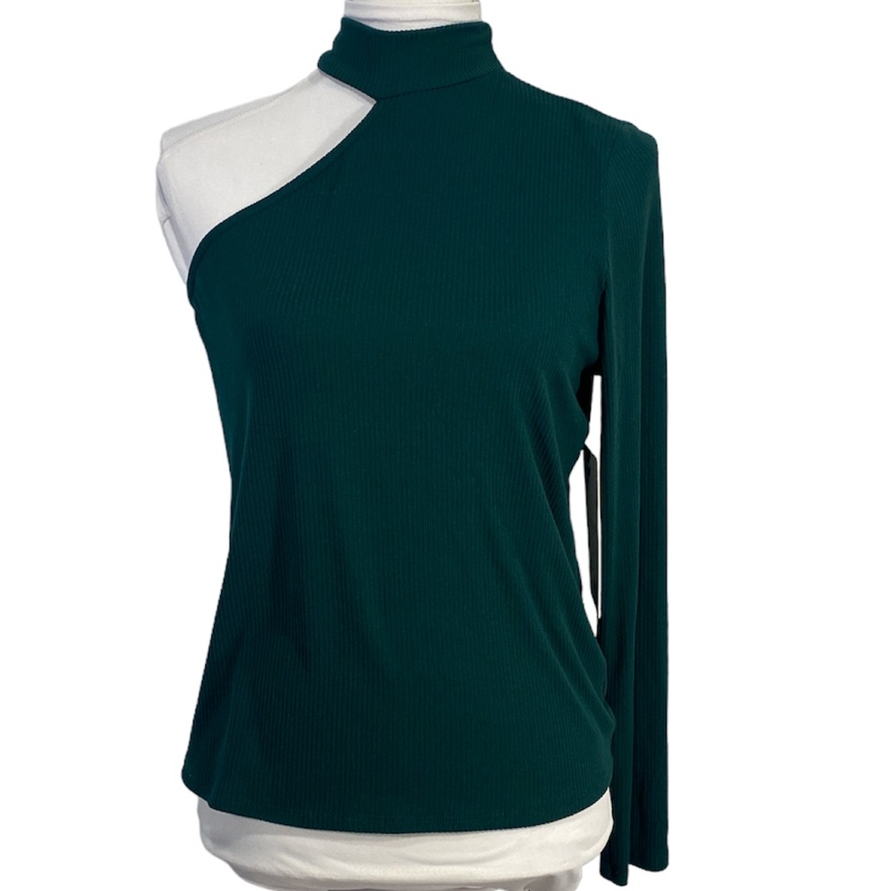 NWT Love Wins Mock Turtleneck One Sleeve Top. Size XL.